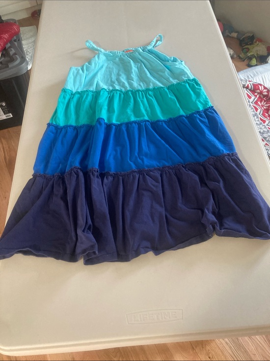 Joe Fresh Other - Joe Fresh Girls Strappy Tiered Dress in Aqua, Teal, Blue & Navy